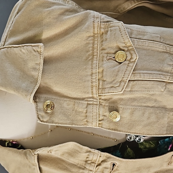 Michael Kors Khaki Denim Jacket NWT - Picture 3 of 5